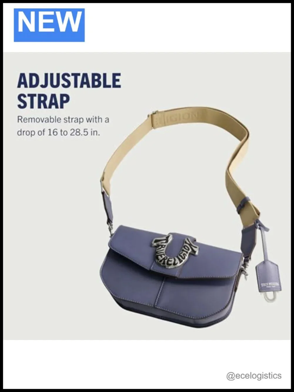 Faux Leather Saddle Crossbody Purse with Adjustable Strap
